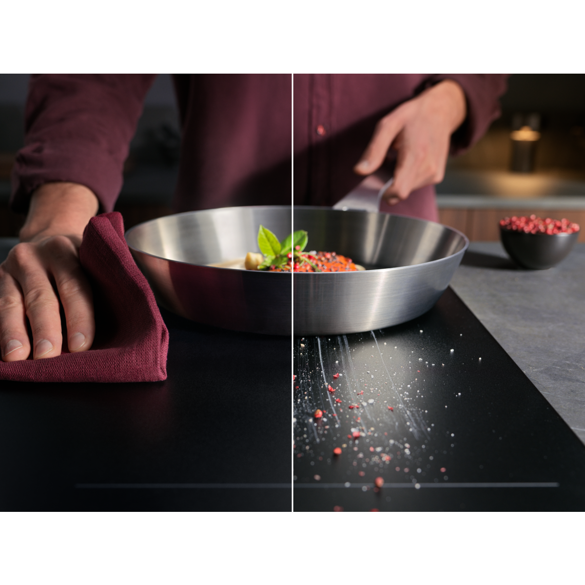 AEG - Induktionshäll med inbyggd fläkt - PE6000S70