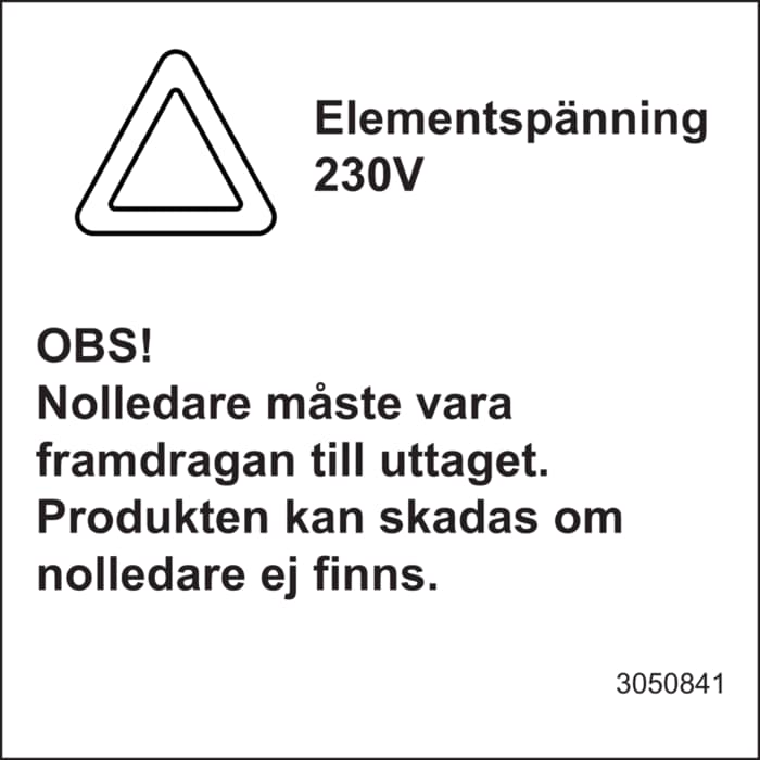 Obs! Hällens stickkontakt måste vara fullständigt inkopplad på spisen!
Kontrollera att alla kokzoner fungerar efter installation!