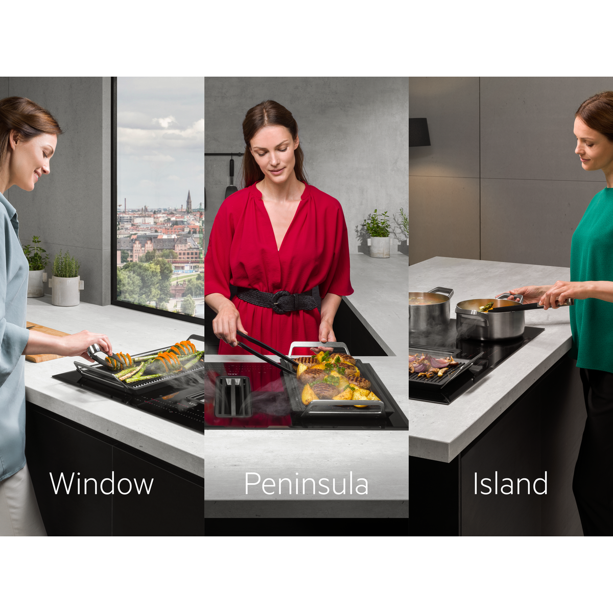 AEG - Induktionshäll med inbyggd fläkt - CCS84779CB