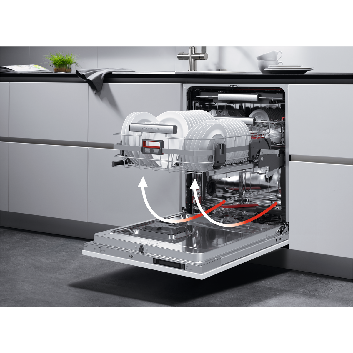 AEG - Integrerad diskmaskin 45-60 cm - FSK94858P