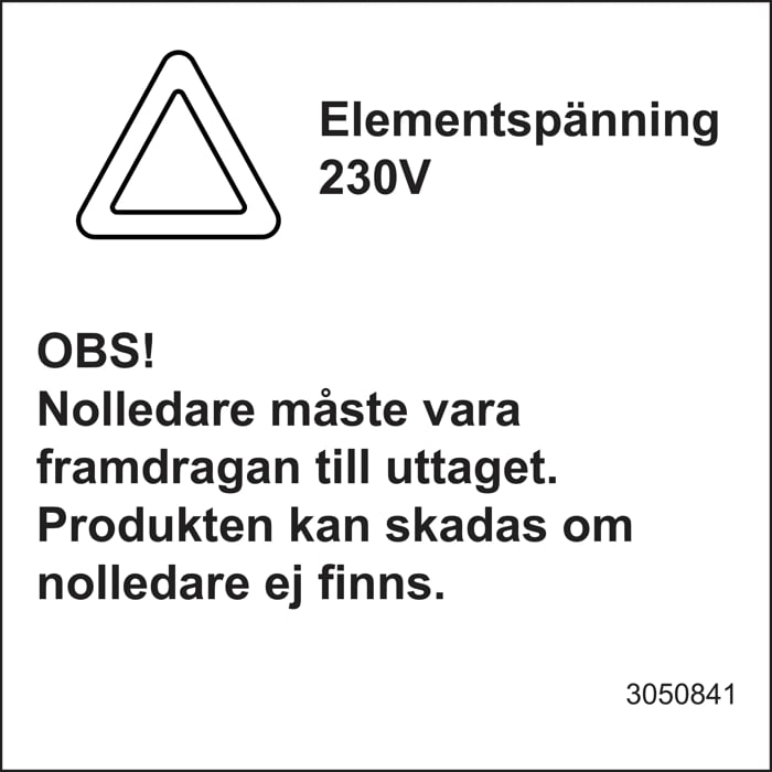 Obs! Hällens stickkontakt måste vara fullständigt inkopplad på spisen!
Kontrollera att alla kokzoner fungerar efter installation!