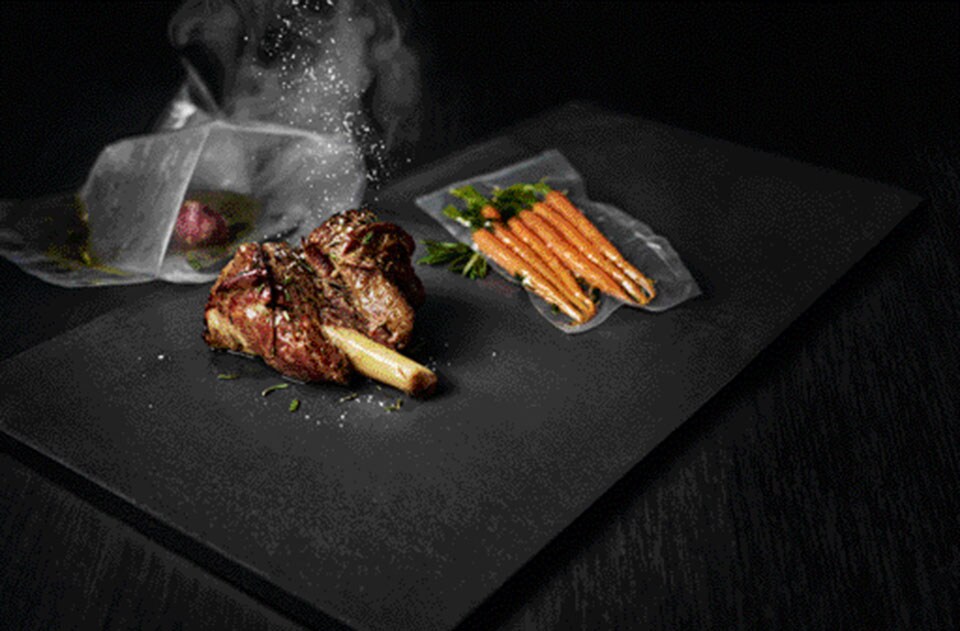Smarriga grönsaker tillagat med sous vide med perfekt innertemperatur Smarriga grönsaker tillagat med sous vide med perfekt innertemperatur
